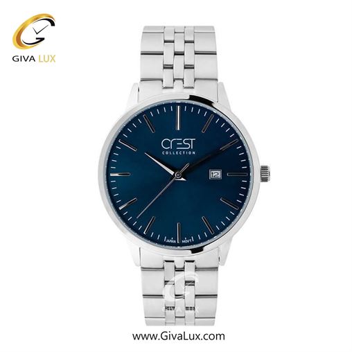 ساعت مچی اورجینال مردانه کرست | Crest  نقره ای | نقره ای| سرمه ای| کد رفرنس Crest 6705-4