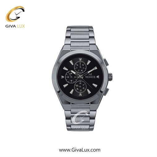 ساعت مچی اورجینال زنانه ونیز سه موتوره فول تایم نقره ای | نقره ای| مشکی| کد رفرنس V801271501