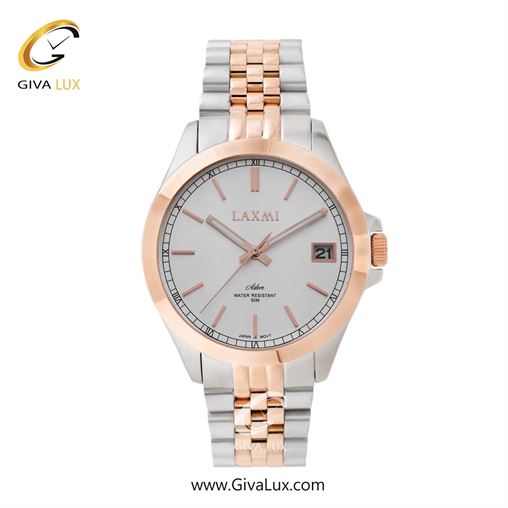 ساعت مچی اورجینال زنانه لاکسمی | LAXMI  رزگلد | رزگلد-نقره ای| نقره ای| کد رفرنس 8506-13