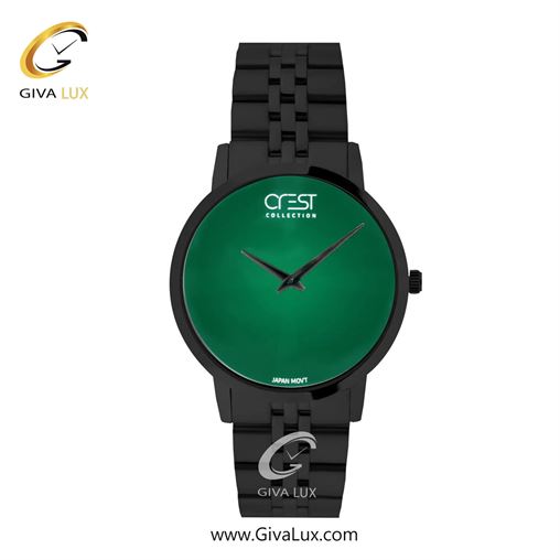 ساعت مچی اورجینال مردانه کرست | Crest  مشکی | مشکی| سبز| کد رفرنس Crest 9074-10