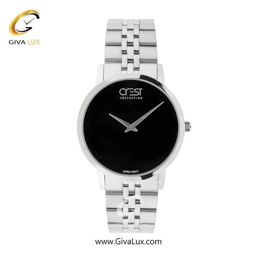ساعت مچی اورجینال زنانه کرست | Crest  نقره ای | نقره ای| مشکی| کد رفرنس Crest 9074-1