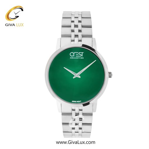 ساعت مچی اورجینال مردانه کرست | Crest  نقره ای | نقره ای| سبز| کد رفرنس Crest 9074-3
