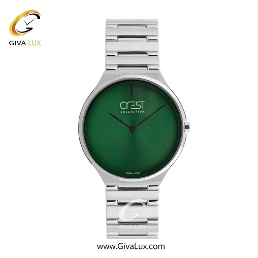 ساعت مچی اورجینال زنانه کرست | Crest  نقره ای | نقره ای| سبز| کد رفرنس Crest 9076-2