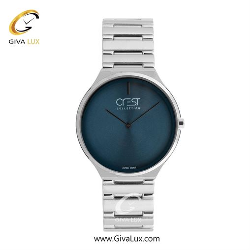 ساعت مچی اورجینال زنانه کرست | Crest  نقره ای | نقره ای| سرمه ای| کد رفرنس Crest 9076-3