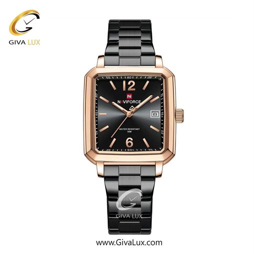 ساعت مچی اورجینال مردانه ناوی فورس|Naviforce|نوی فورس|نیوی فورس رزگلد | مشکی| مشکی| کد رفرنس  NF9252 RG/B/B
