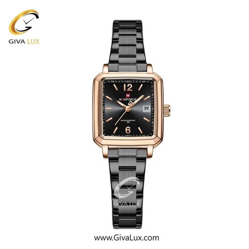 ساعت مچی اورجینال زنانه ناوی فورس|Naviforce|نوی فورس|نیوی فورس رزگلد | مشکی| مشکی| کد رفرنس NF9252 RG/B/B