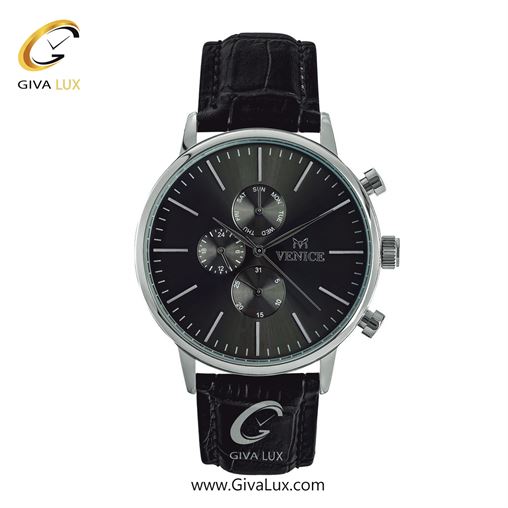 ساعت مچی اورجینال مردانه ونیز سه موتوره فول تایم نقره ای | مشکی| مشکی| کد رفرنس V800931502