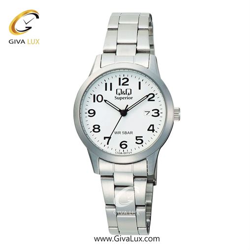 ساعت مچی اورجینال زنانه کیو اند کیو Q&Q نقره ای | نقره ای| سفید| کد رفرنس C53A-001VY