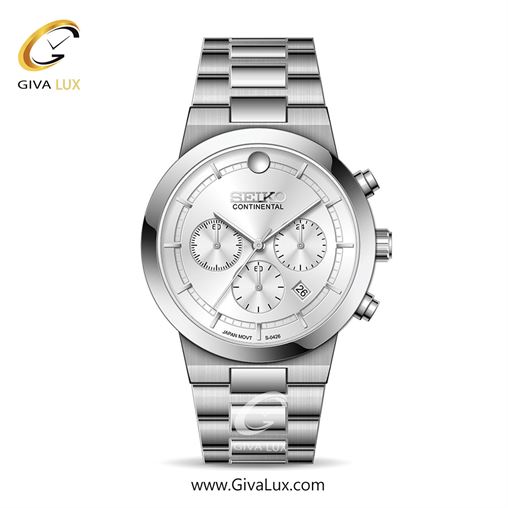ساعت مچی اورجینال مردانه سیکو (کانتیننتال) | Seiko (Continental)  سه موتوره کرنوگراف نقره ای | نقره ای| نقره ای| کد رفرنس 0426