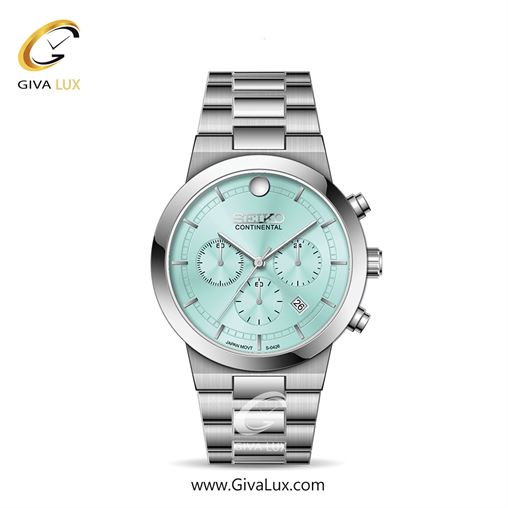 ساعت مچی اورجینال مردانه سیکو (کانتیننتال) | Seiko (Continental)  سه موتوره کرنوگراف نقره ای | نقره ای| آبی| کد رفرنس 0426
