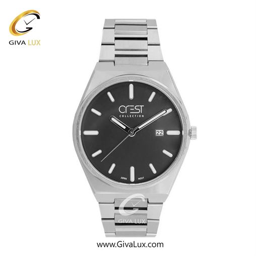 ساعت مچی اورجینال مردانه کرست نقره ای | نقره ای| مشکی| کد رفرنس Crest 6287-5