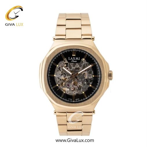 ساعت مچی اورجینال مردانه لاکسمی طلایی | طلایی| مشکی| کد رفرنس 8150-5G