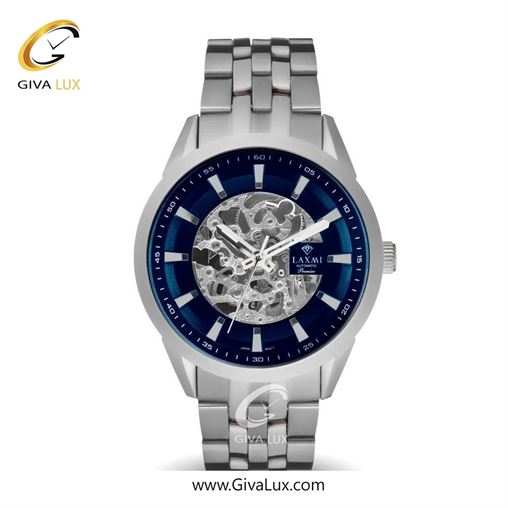 ساعت مچی اورجینال مردانه لاکسمی نقره ای | نقره ای| سرمه ای| کد رفرنس 8514-4G