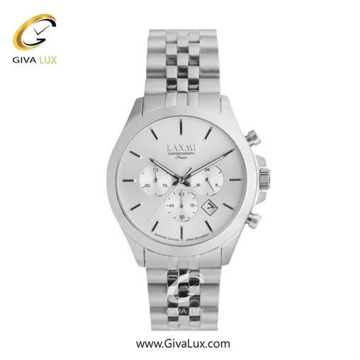 ساعت مچی اورجینال مردانه لاکسمی سه موتوره کرنوگراف نقره ای | نقره ای| نقره ای| کد رفرنس 8517-1G