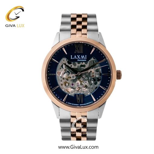 ساعت مچی اورجینال مردانه لاکسمی رزگلد | رزگلد-نقره ای| سرمه ای| کد رفرنس 8530-2G