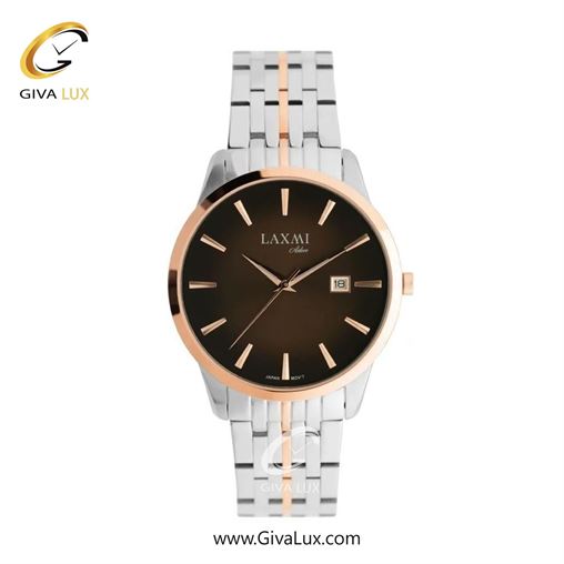 ساعت مچی اورجینال مردانه لاکسمی رزگلد | نقره ای-رزگلد| قهوه ای| کد رفرنس 8541-6G