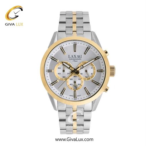 ساعت مچی اورجینال مردانه لاکسمی سه موتوره کرنوگراف طلایی | نقره ای-طلایی| نقره ای| کد رفرنس 8543-11G