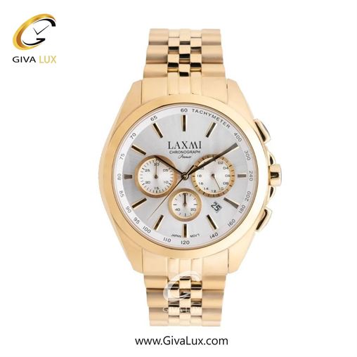 ساعت مچی اورجینال مردانه لاکسمی سه موتوره کرنوگراف طلایی | طلایی| نقره ای| کد رفرنس 8544-17G