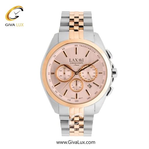 ساعت مچی اورجینال مردانه لاکسمی سه موتوره کرنوگراف رزگلد | نقره ای-رزگلد| رزگلد| کد رفرنس 8544-19G