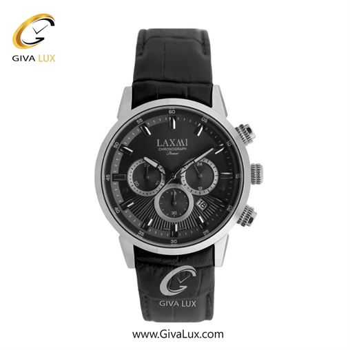 ساعت مچی اورجینال مردانه لاکسمی سه موتوره کرنوگراف نقره ای | مشکی| مشکی| کد رفرنس 8546-15G