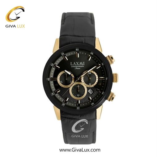 ساعت مچی اورجینال مردانه لاکسمی سه موتوره کرنوگراف طلایی-مشکی | مشکی| مشکی| کد رفرنس 8546-17G