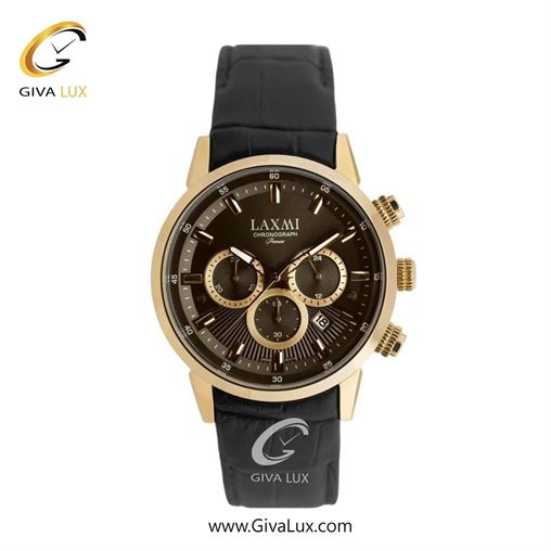 ساعت مچی اورجینال مردانه لاکسمی سه موتوره کرنوگراف طلایی | مشکی| قهوه ای| کد رفرنس 8546-19G