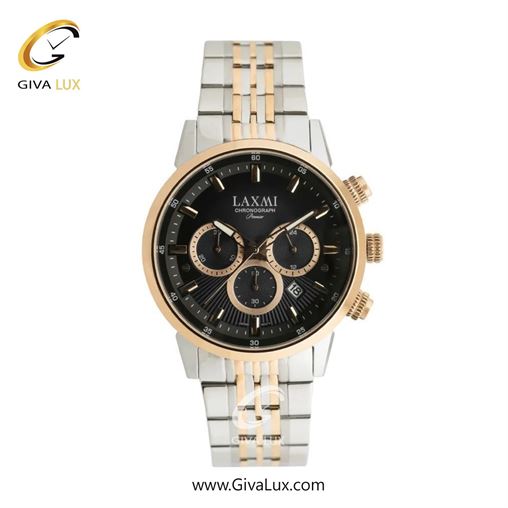 ساعت مچی اورجینال مردانه لاکسمی سه موتوره کرنوگراف طلایی | طلایی-نقره ای| مشکی| کد رفرنس 8546-2G