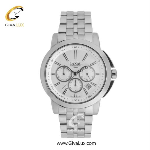 ساعت مچی اورجینال مردانه لاکسمی سه موتوره کرنوگراف نقره ای | نقره ای| نقره ای| کد رفرنس 8552-4G