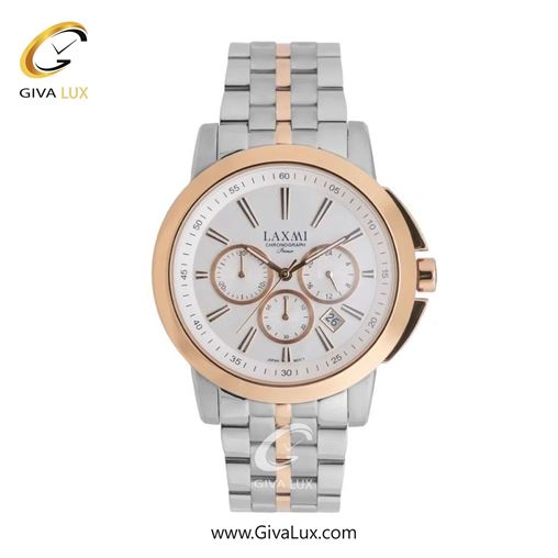 ساعت مچی اورجینال مردانه لاکسمی سه موتوره کرنوگراف رزگلد | رزگلد-نقره ای| نقره ای| کد رفرنس 8552-5G