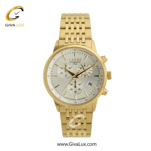 ساعت مچی اورجینال مردانه لاکسمی سه موتوره کرنوگراف طلایی | طلایی| نقره ای| کد رفرنس 8562-1G