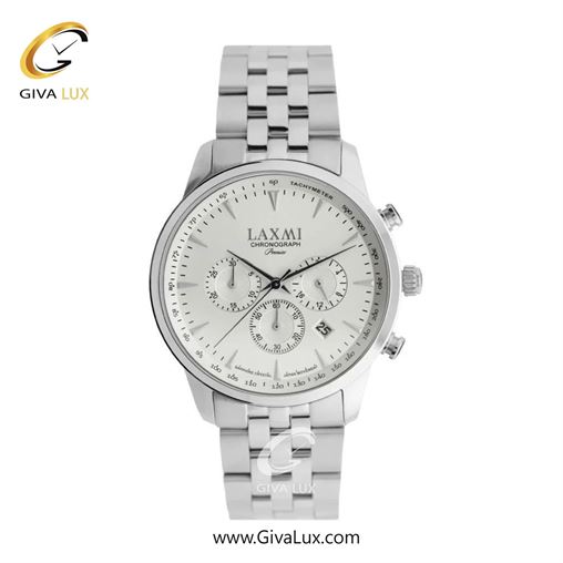 ساعت مچی اورجینال مردانه لاکسمی سه موتوره کرنوگراف نقره ای | نقره ای| نقره ای| کد رفرنس 8563-6G