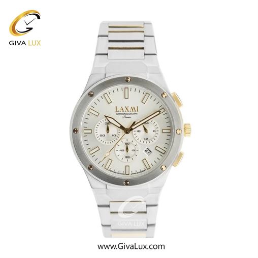 ساعت مچی اورجینال مردانه لاکسمی سه موتوره کرنوگراف نقره ای | طلایی-نقره ای| نقره ای| کد رفرنس 8568-6G