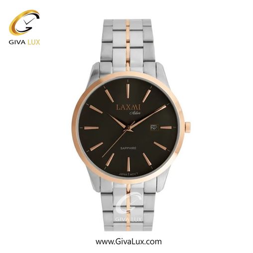 ساعت مچی اورجینال مردانه لاکسمی رزگلد | نقره ای-رزگلد| مشکی| کد رفرنس 8572-7G