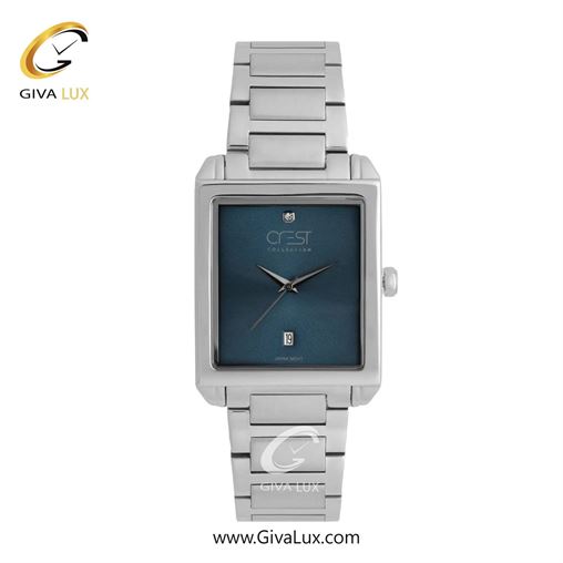 ساعت مچی اورجینال مردانه کرست نقره ای | نقره ای| سرمه ای| کد رفرنس Crest 9054-4