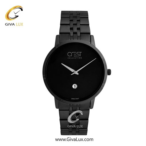 ساعت مچی اورجینال مردانه کرست مشکی | مشکی| مشکی| کد رفرنس Crest 9077-5