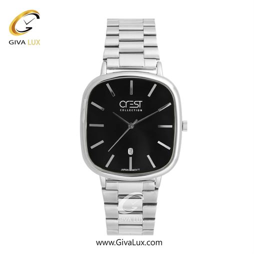 ساعت مچی اورجینال مردانه کرست نقره ای | نقره ای| مشکی| کد رفرنس Crest 9079-3