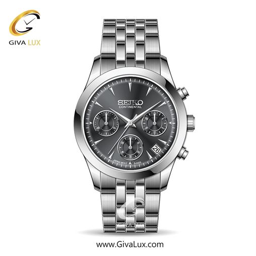 ساعت مچی اورجینال زنانه سیکو (کانتیننتال) | Seiko (Continental)  سه موتوره کرنوگراف نقره ای | نقره ای| دودی|تیتانیوم| کد رفرنس 0425