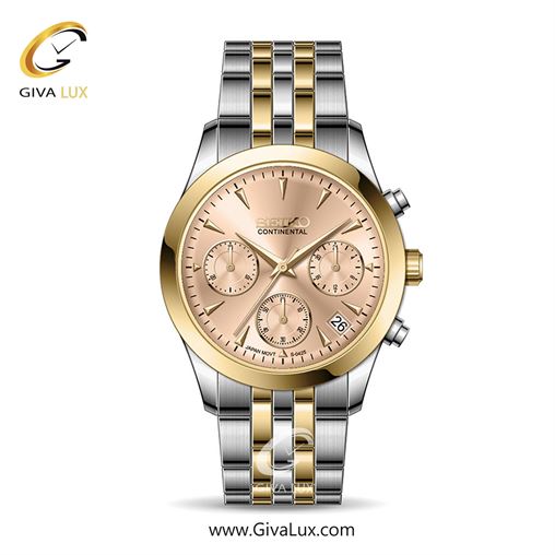 ساعت مچی اورجینال زنانه سیکو (کانتیننتال) | Seiko (Continental)  سه موتوره کرنوگراف طلایی | طلایی-نقره ای| رزگلد| کد رفرنس 0425