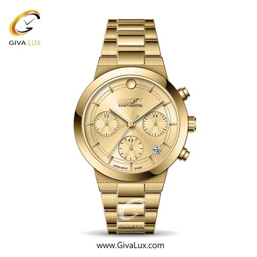ساعت مچی اورجینال زنانه سیکو (کانتیننتال) | Seiko (Continental)  سه موتوره کرنوگراف طلایی | طلایی| طلایی| کد رفرنس 0426