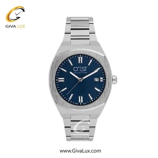 ساعت مچی اورجینال زنانه کرست نقره ای | نقره ای| سرمه ای| کد رفرنس Crest 6293-4