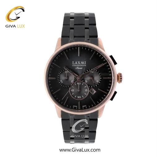 ساعت مچی اورجینال زنانه لاکسمی سه موتوره کرنوگراف رزگلد | مشکی| مشکی| کد رفرنس 8119-1L