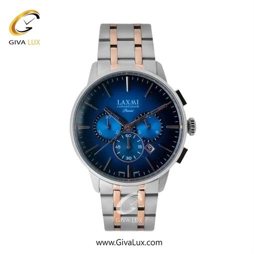 ساعت مچی اورجینال زنانه لاکسمی سه موتوره کرنوگراف نقره ای | رزگلد-نقره ای| سرمه ای| کد رفرنس  8119-3L