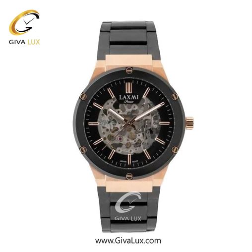 ساعت مچی اورجینال زنانه لاکسمی مشکی-رزگلد | تیتانیوم| مشکی| کد رفرنس 8151-4L
