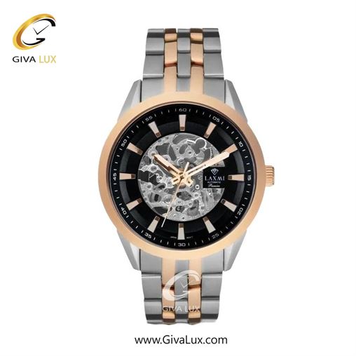 ساعت مچی اورجینال زنانه لاکسمی رزگلد | نقره ای-رزگلد| مشکی| کد رفرنس 8514-9L