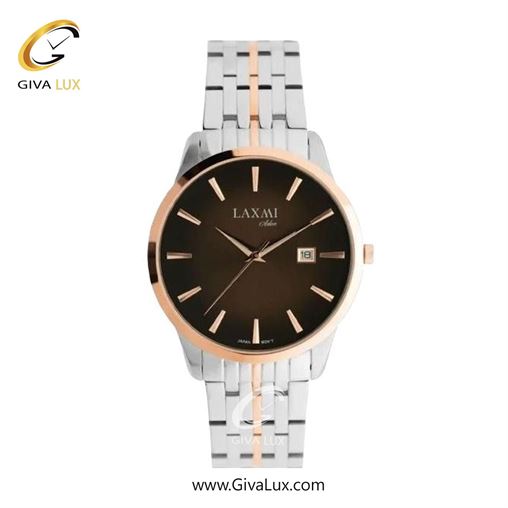 ساعت مچی اورجینال زنانه لاکسمی رزگلد | نقره ای-رزگلد| قهوه ای| کد رفرنس 8541-6L