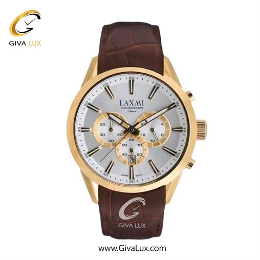 ساعت مچی اورجینال زنانه لاکسمی سه موتوره کرنوگراف طلایی | قهوه ای| نقره ای| کد رفرنس 8543-5L