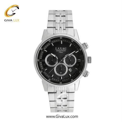 ساعت مچی اورجینال زنانه لاکسمی سه موتوره کرنوگراف نقره ای | نقره ای| مشکی| کد رفرنس 8546-10L