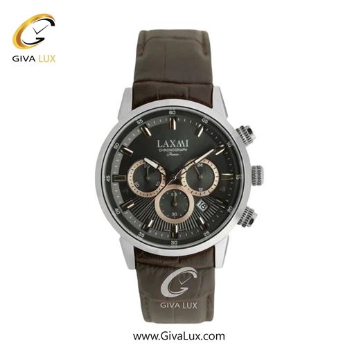 ساعت مچی اورجینال زنانه لاکسمی سه موتوره کرنوگراف نقره ای | قهوه ای| دودی|تیتانیوم| کد رفرنس 8546-14L