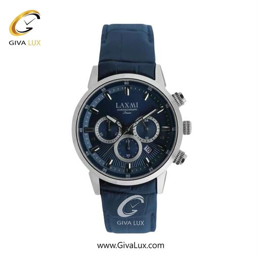 ساعت مچی اورجینال زنانه لاکسمی سه موتوره کرنوگراف نقره ای | سرمه ای| سرمه ای| کد رفرنس 8546-16L