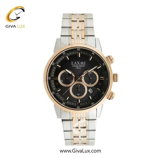 ساعت مچی اورجینال زنانه لاکسمی سه موتوره کرنوگراف طلایی | طلایی-نقره ای| مشکی| کد رفرنس 8546-2L